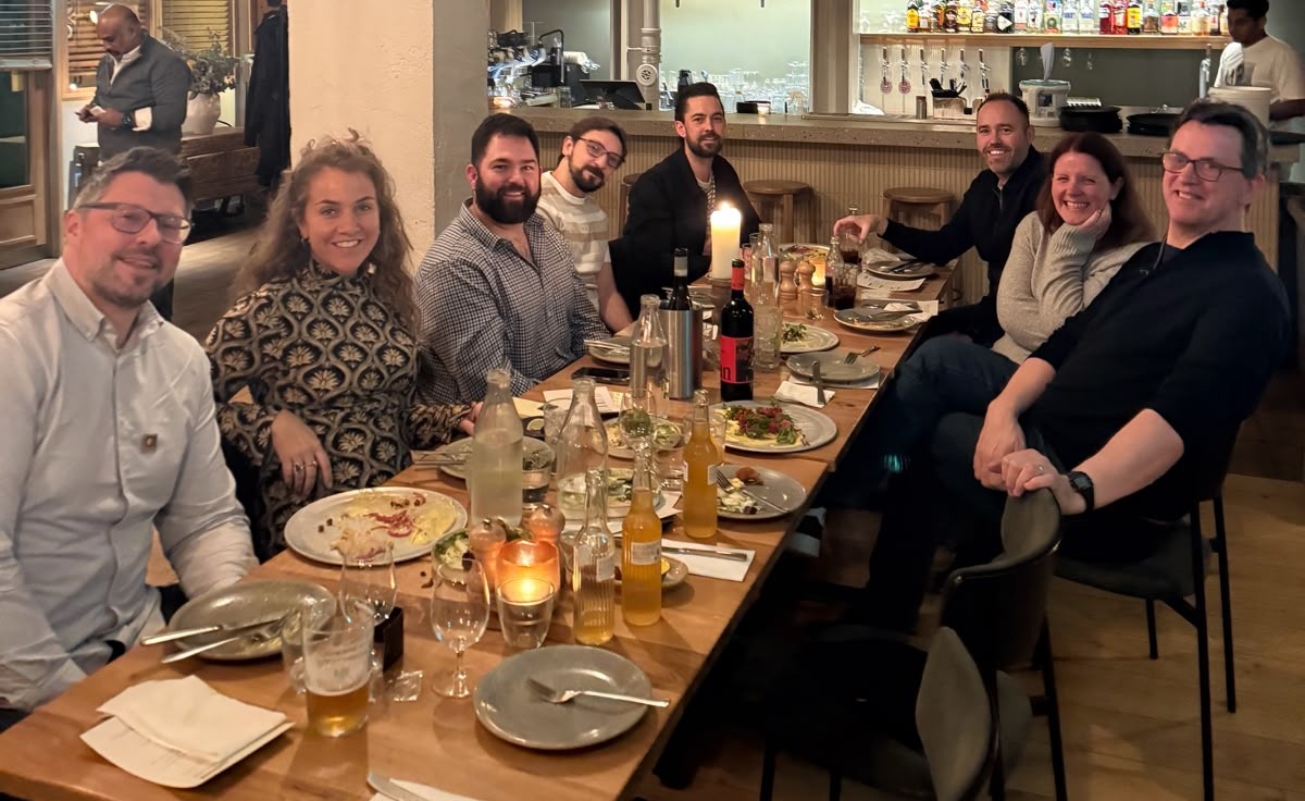 The APEXX Global team together at a company dinner