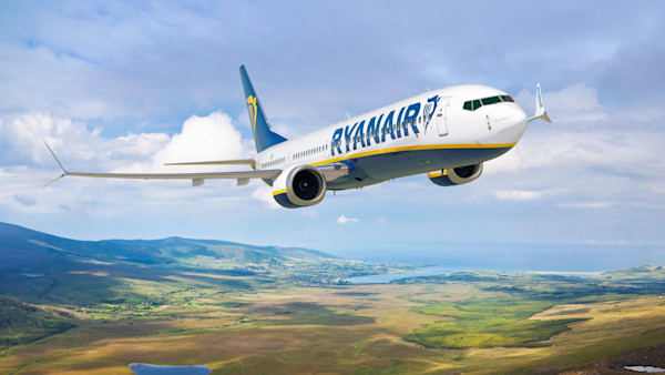 Ryanair aircraft in flight